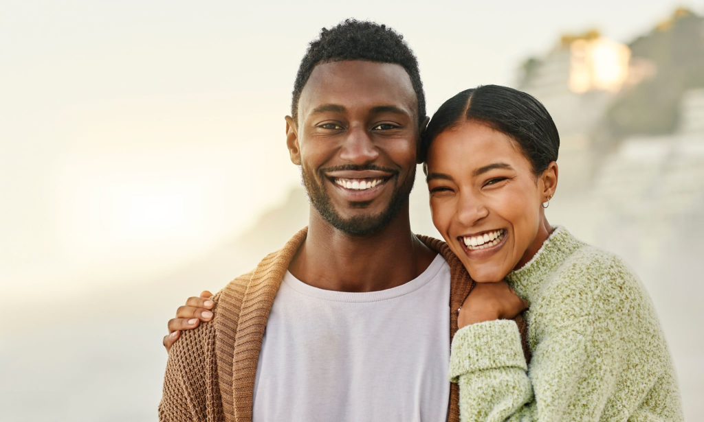 Close-up of a happy couple